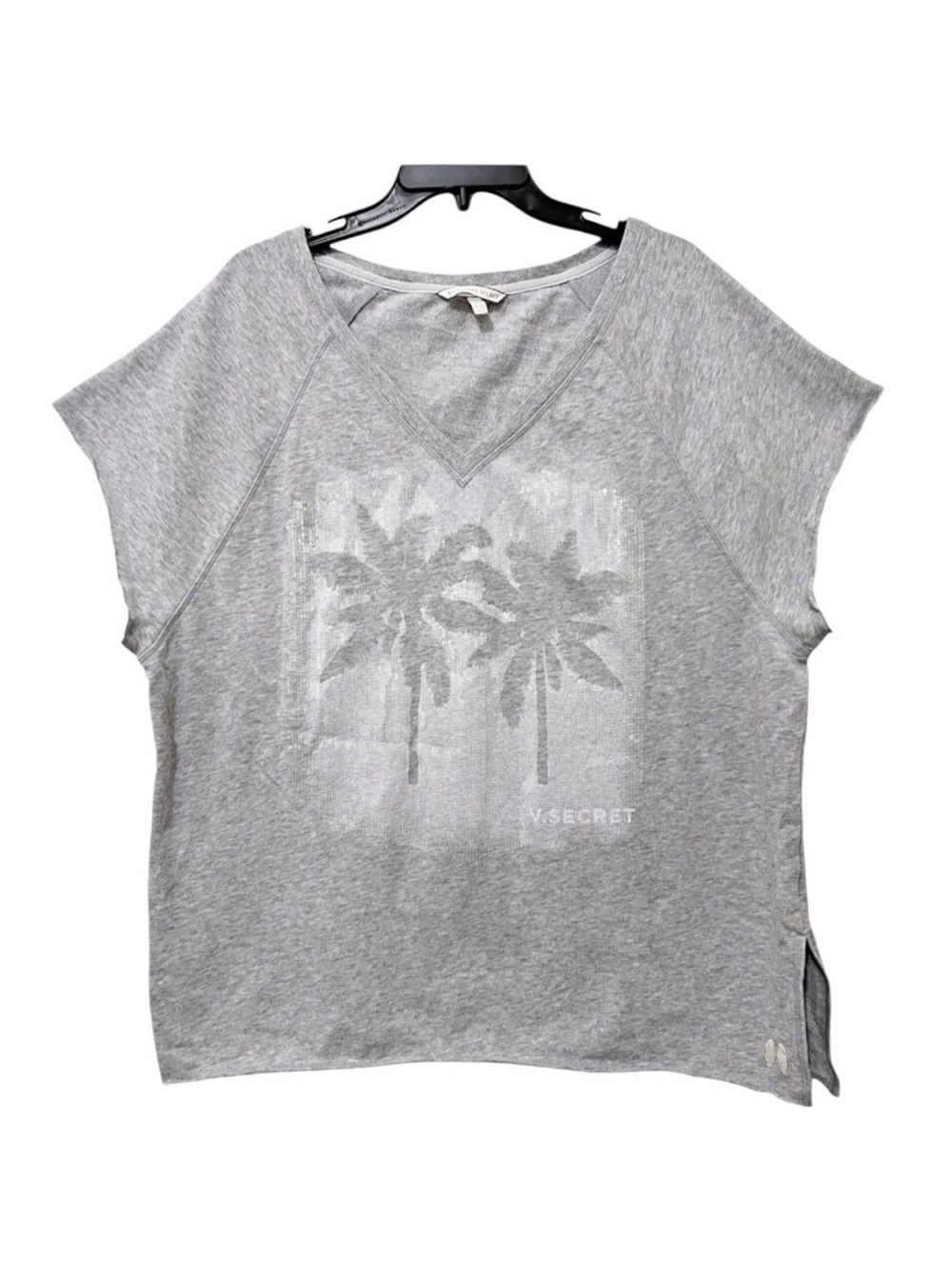 VICTORIA'S SECRET Gray/White Blink Sequin Pullover Sleeveless Sweatshirt Top L